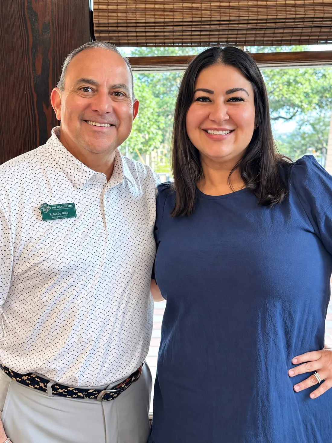 Two smiling guests at a Mahj Affair gathering in San Antonio